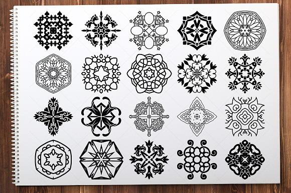 500 Vector Mandala Ornaments in Illustrations - product preview 23