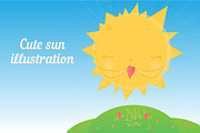 Cute sun illustration for children