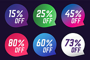 Sale off vector tags banner