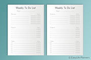 Weekly TO DO List A5 Printable