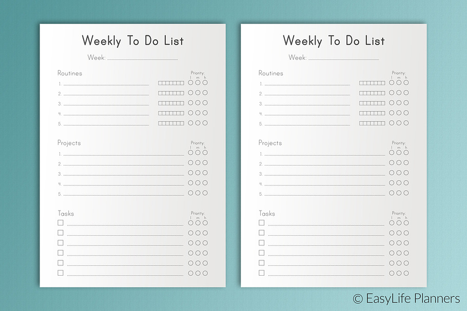 Weekly TO DO List A5 Printable