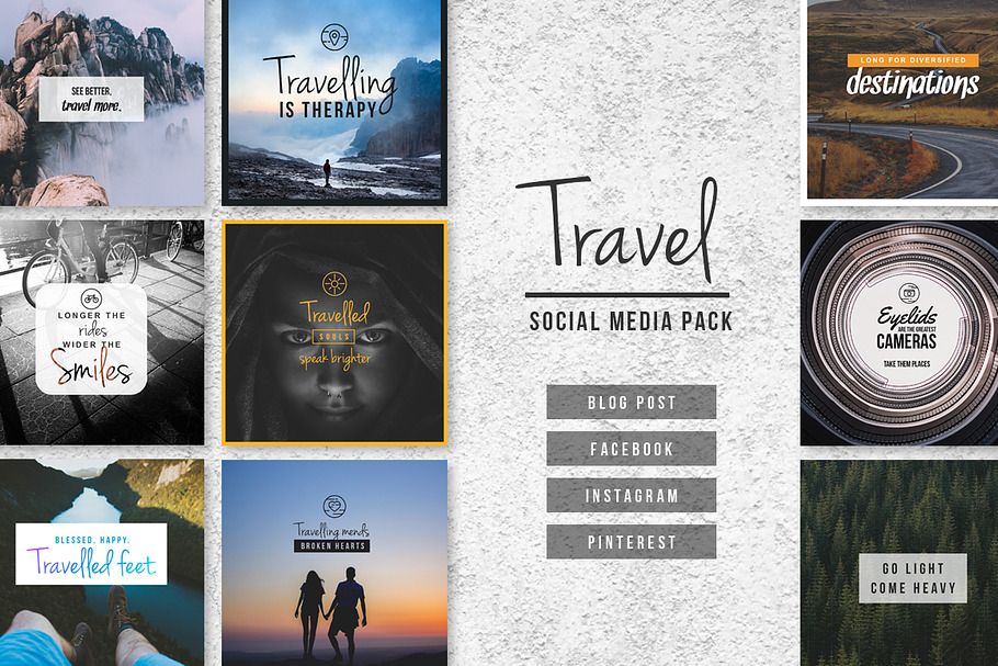 TRAVEL - Social Media Pack in Social Media Templates - product preview 8