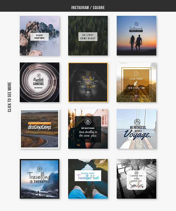 TRAVEL - Social Media Pack in Social Media Templates - product preview 1
