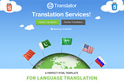 Translator HTML Website Template