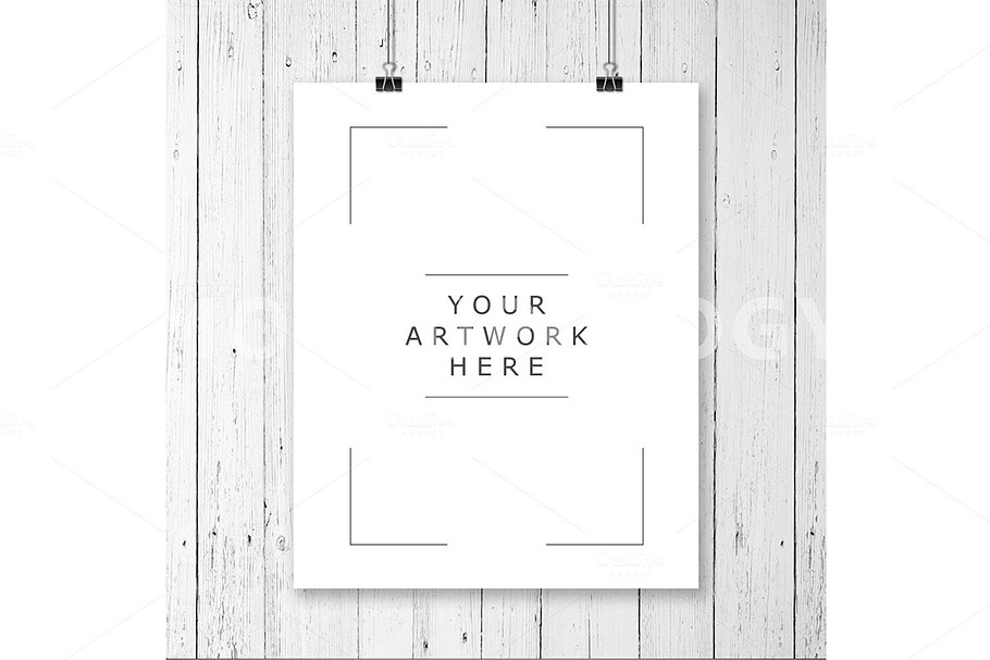 8x10 Hanging Paper Mockup in Print Mockups - product preview 8