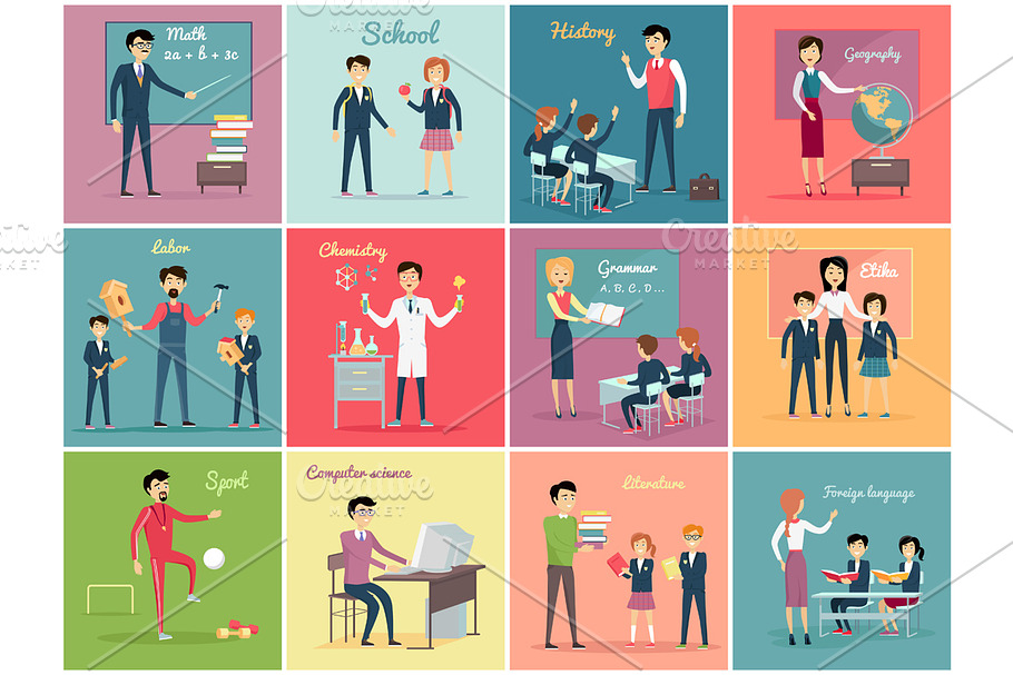 Set the Teaching Profession in Illustrations - product preview 8