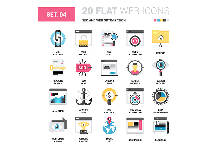 SEO and Web Optimization in Icons - product preview 8