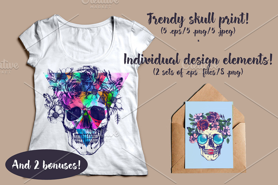 Trendy skull prints.