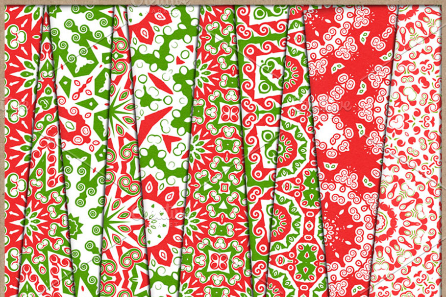 Christmas Red and Green Papers 2 in Patterns - product preview 8