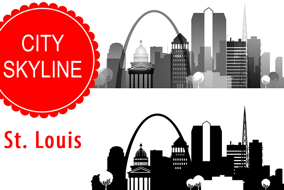 St. Louis city vector skyline