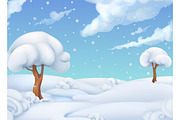 Winter landscape.Vector illustration