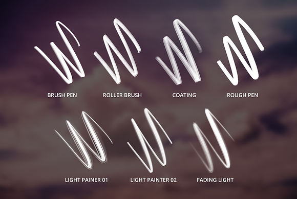 Procreate Light and Effect Lettering in Photoshop Brushes - product preview 3