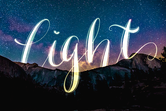 Procreate Light and Effect Lettering in Photoshop Brushes - product preview 7