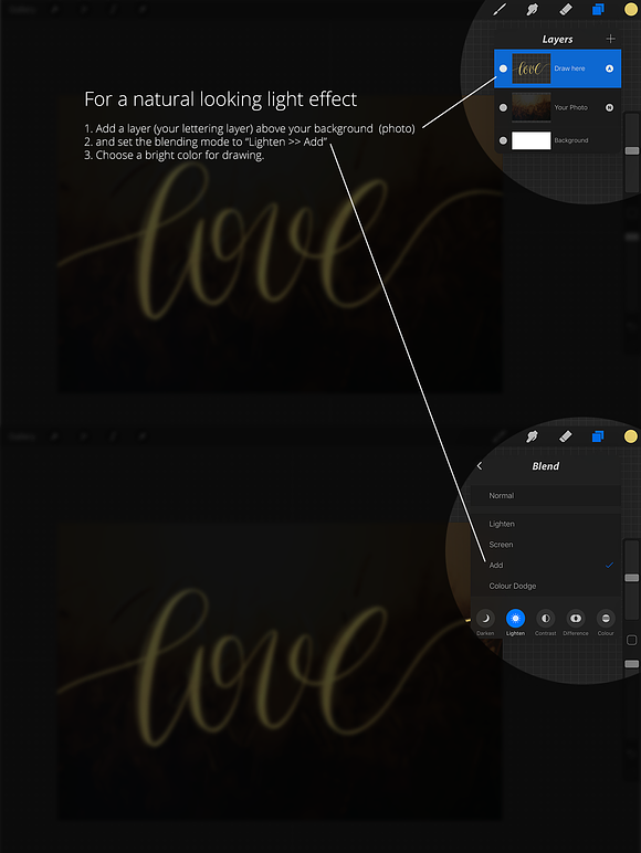 Procreate Light and Effect Lettering in Photoshop Brushes - product preview 9
