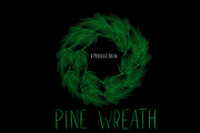 Pine Wreath Procreate brush