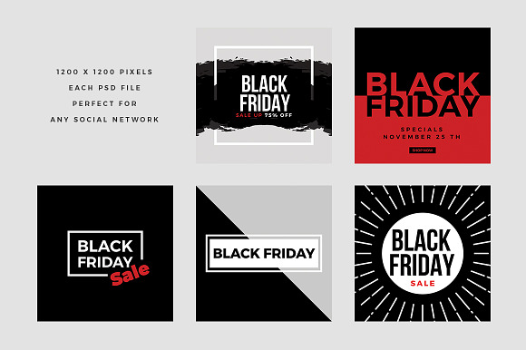 Black Friday Social Media Banner V2 in Instagram Templates - product preview 4