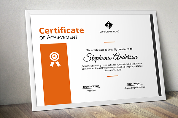 Corporate powerpoint certificate