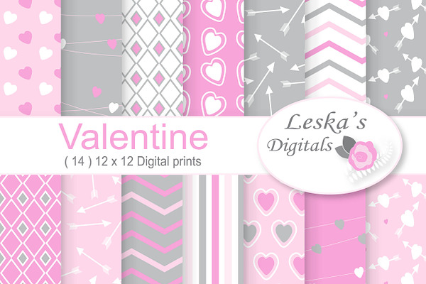 Valentine Digital Paper Printable's 