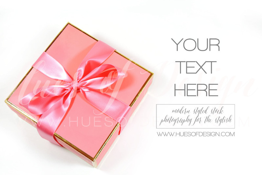 Pink Holiday Box Bow | Styled Stock in Product Mockups - product preview 8
