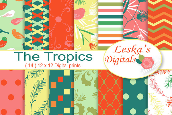 Tropical Digital Paper