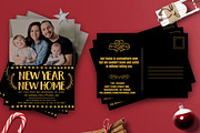 Gold Foil Moving Cards Template