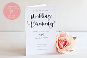 Wedding Folded Program -Editable PDF