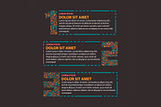 Three steps infographics