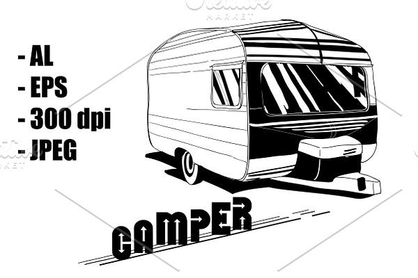 Doodle of Camper Trailer 