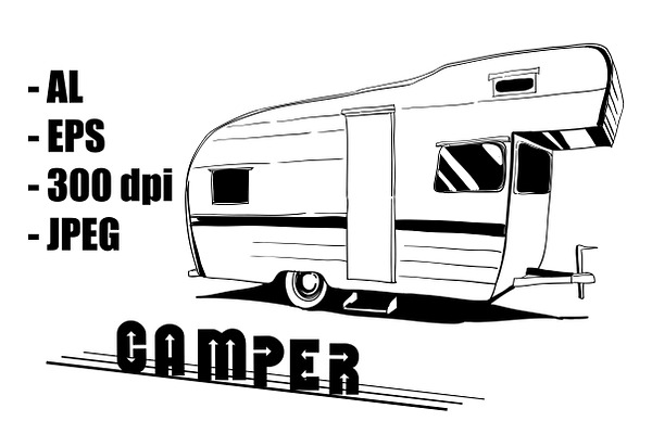 Doodle of Camper Trailer