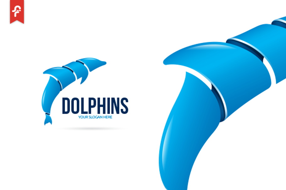 Dolphins Logo in Logo Templates - product preview 8