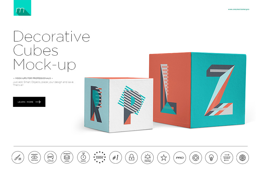 Decorative Cubes Mock-up in Product Mockups - product preview 8