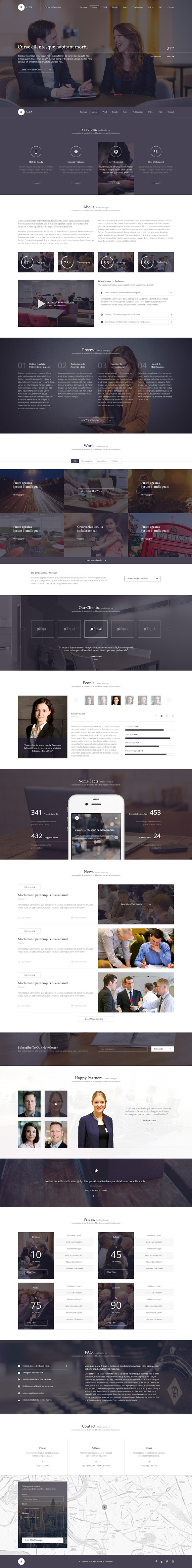 Alga-One Page PSD Template in Landing Page Templates - product preview 1