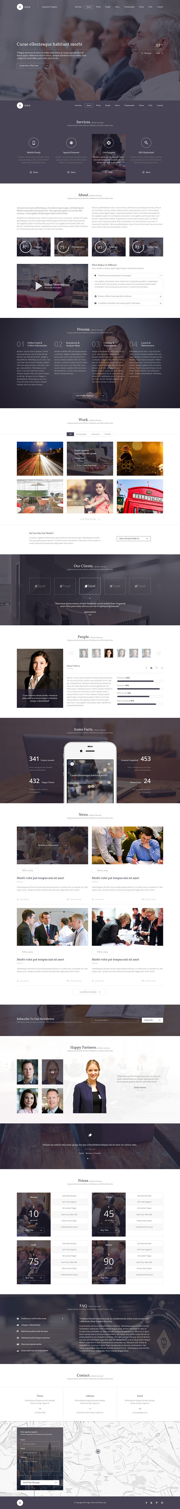 Alga-One Page PSD Template in Landing Page Templates - product preview 2