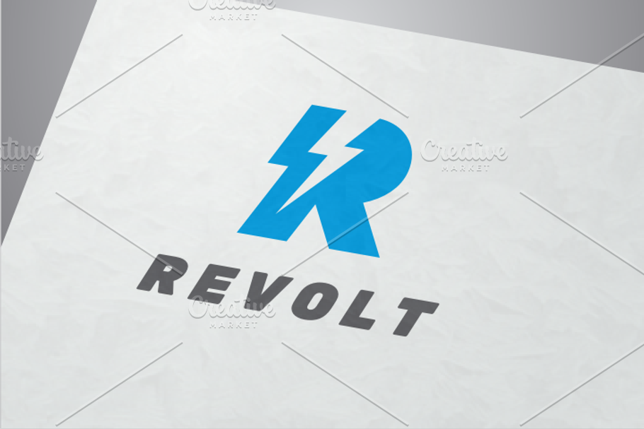 Revolt - Letter R Logo in Logo Templates - product preview 8