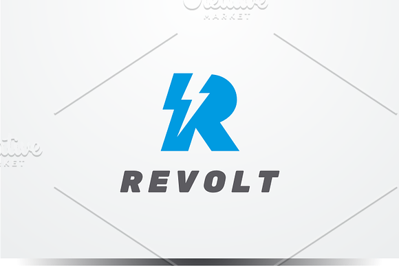 Revolt - Letter R Logo in Logo Templates - product preview 2