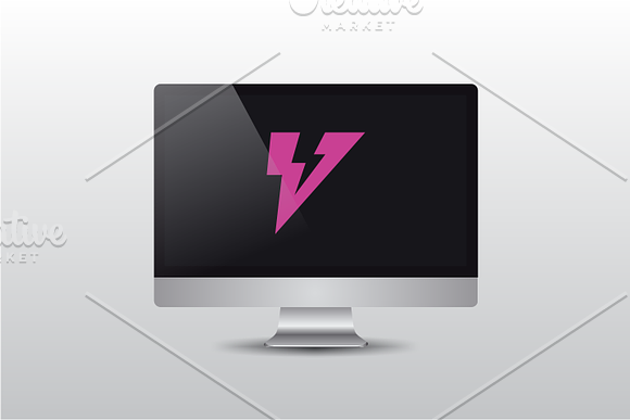Volt - Letter V Logo in Logo Templates - product preview 1