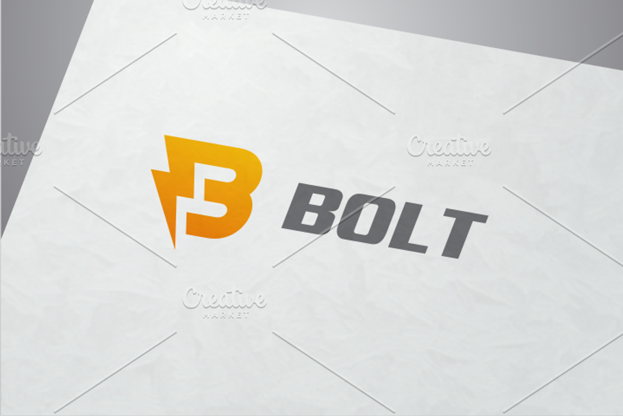 Bolt - Letter B Logo in Logo Templates - product preview 8