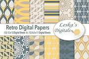 Retro Digital Paper Patterns