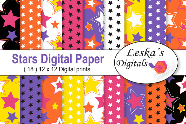 Digital Paper Pack - Star Patterns