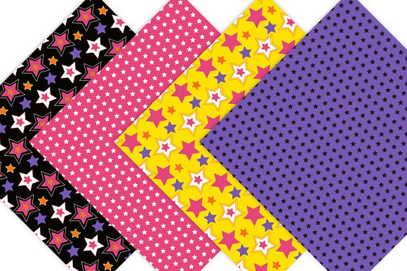 Digital Paper Pack - Star Patterns in Patterns - product preview 1