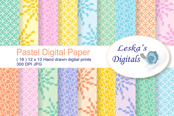 Pastel Digital Paper Pack