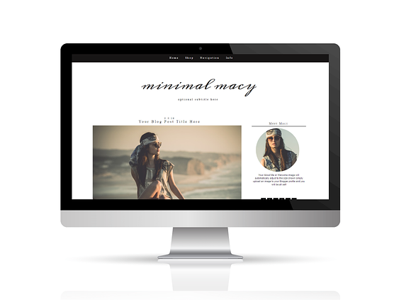Blogger Template - Black & White in Templates - product preview 1