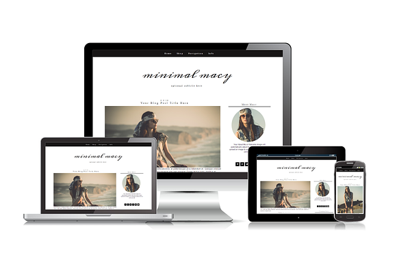 Blogger Template - Black & White in Templates - product preview 2