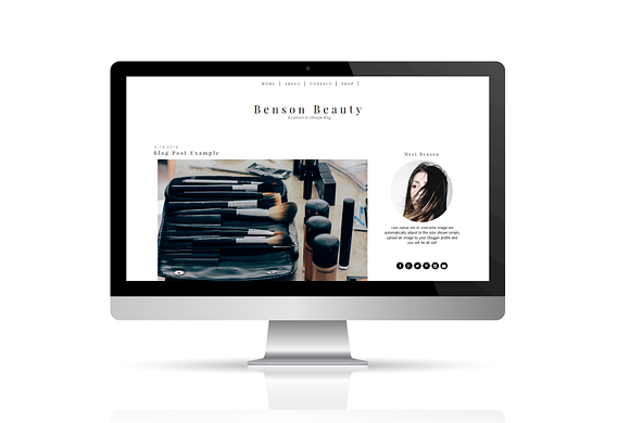 Blogger Template Simple Beauty in Website Templates - product preview 2