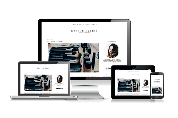 Blogger Template Simple Beauty in Website Templates - product preview 3