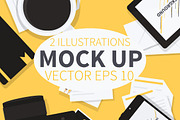 Vector mock up illustrations
