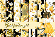 Gold fashion patterns