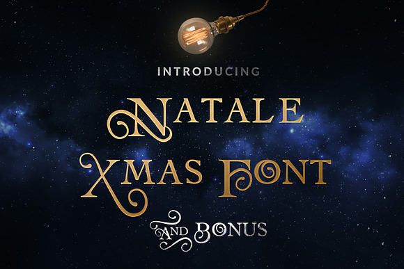 Natale Christmas Font & Bonus Gift in Christmas Fonts - product preview 4