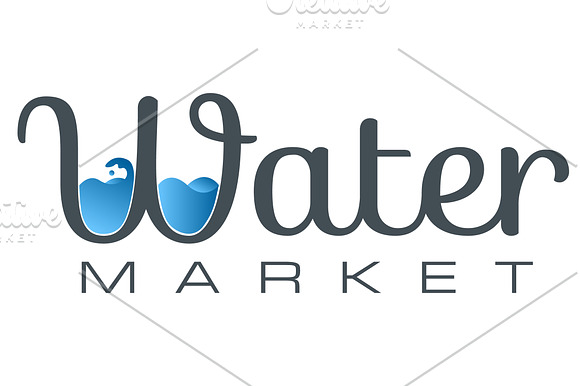 Water Market Template in Logo Templates - product preview 1