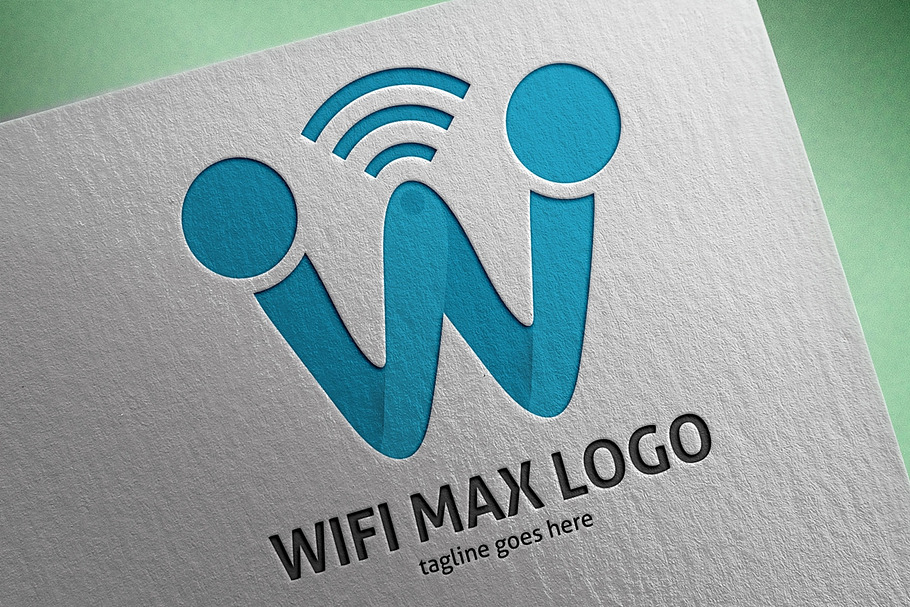 Wifi Max (Letter W) Logo in Logo Templates - product preview 8